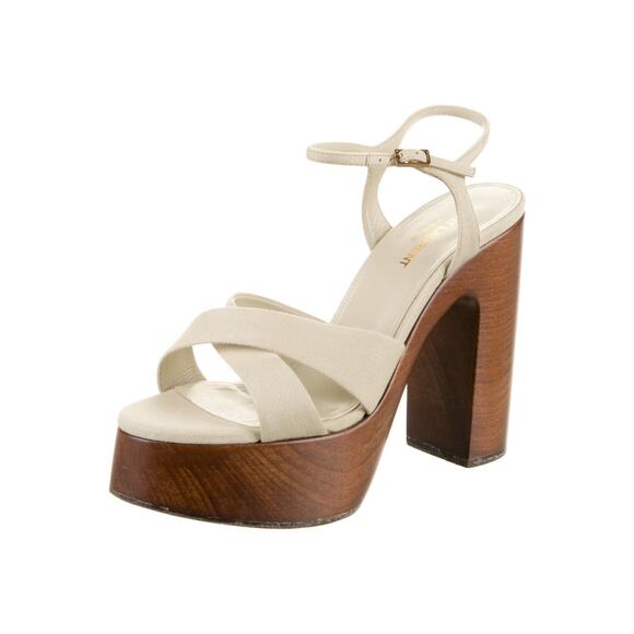 ❤️Saint Laurent Canvas Platform Heels❤️ - Picture 2 of 5